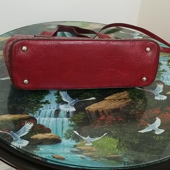Fossil top handle dark red bag - Picture 3 of 4